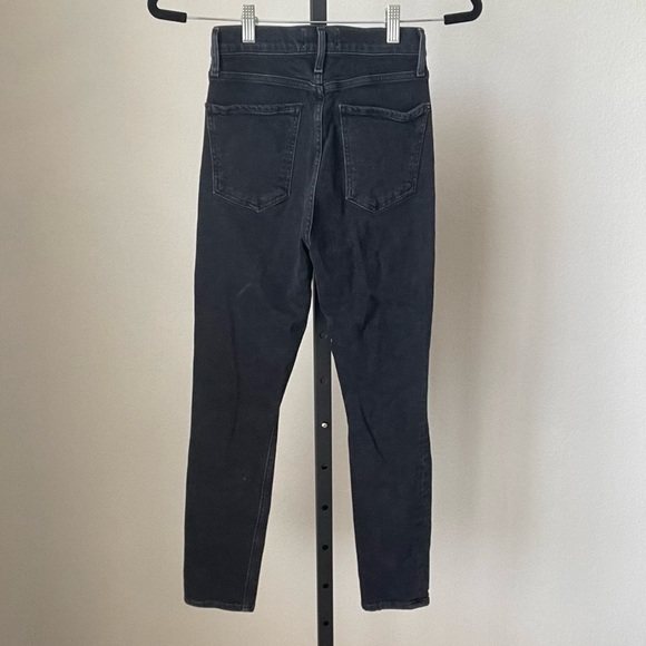 Agolde Button Fly Distressed Black Distressed Skinny Jeans Size 24 - Picture 2 of 5